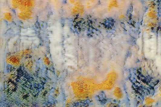 Frosted Goldfish mixed media abstract by Doug LaRue