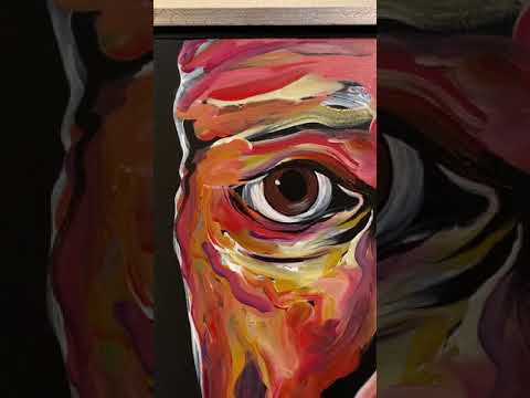 Video of Abstract Lawrence, a figurative abstract portrait painting by Doug LaRue