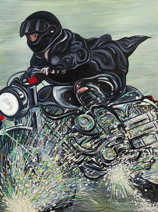 Products Racing in the Rain oil painting by Doug LaRue