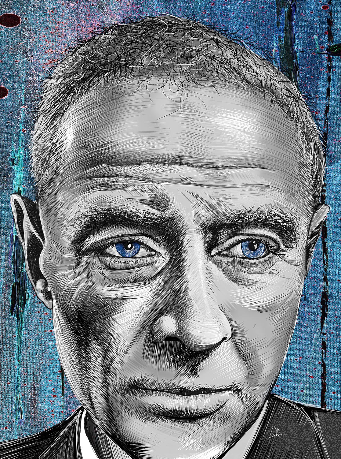 Oppenheimer's Eyes mixed media by Doug LaRue