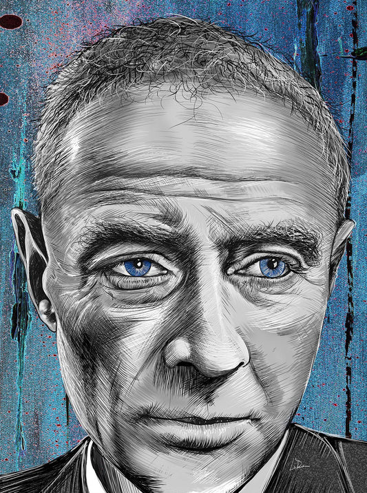 Oppenheimer's Eyes mixed media by Doug LaRue