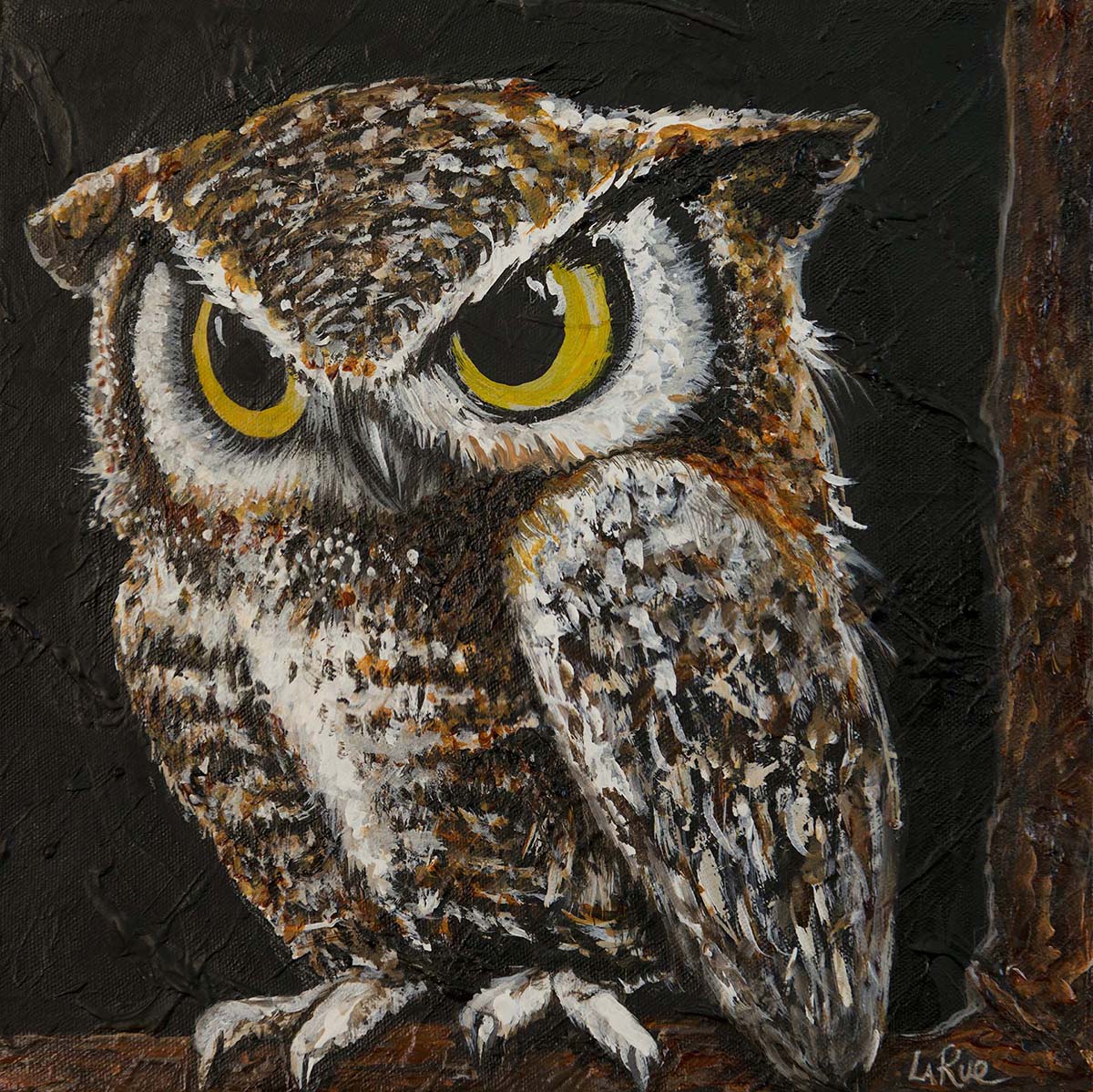 Papa Owl Canvas painting by Doug LaRue