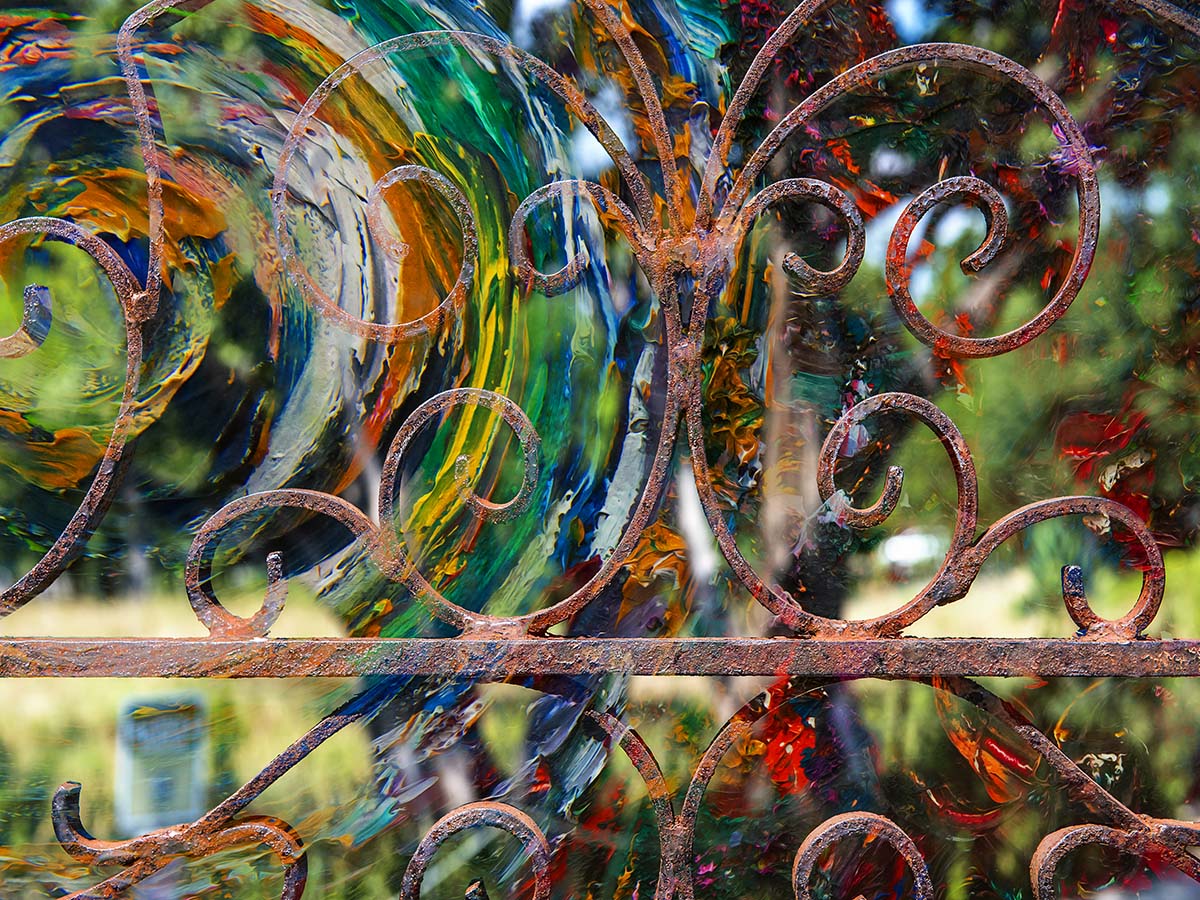 Rustic Iron abstract mixed media art by Doug LaRue