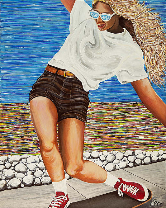 SK8 Girl painting by Doug LaRue