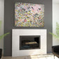 Verona Abstract canvas painting overe a marble fireplace