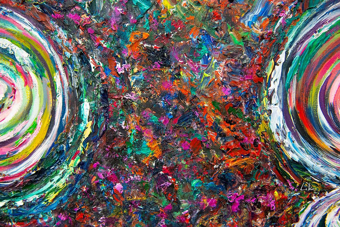 Vid-19 Entanglement abstract painting by Doug LaRue