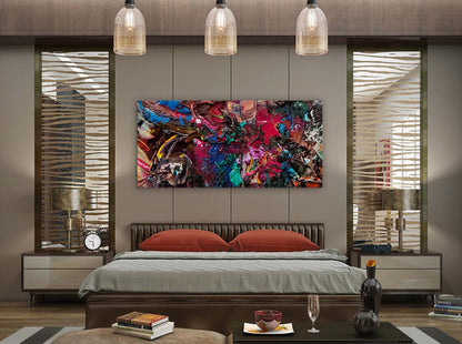 Vid-19 Dantes Expanse art print on a bedroom wall